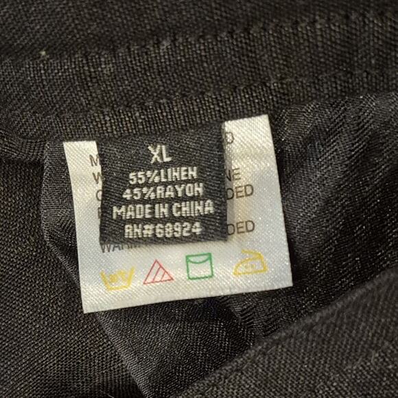 AXIS LA Linen Blend Shorts Back Elastic Waist Drawstring Pockets XL New - Picture 3 of 7